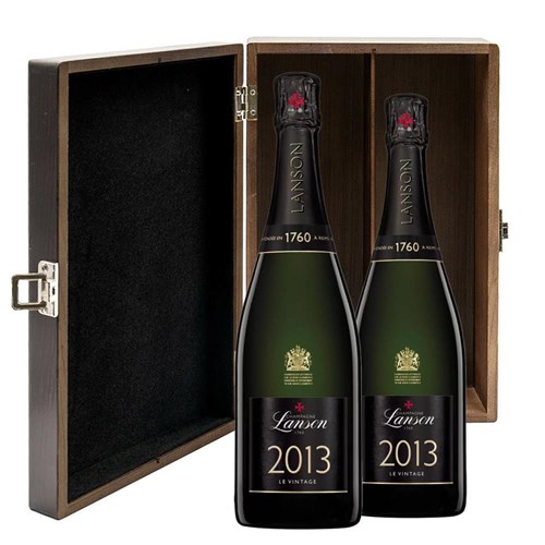 Lanson Le Vintage 2013 Champagne 75cl Double Elm Wood Gift Boxed